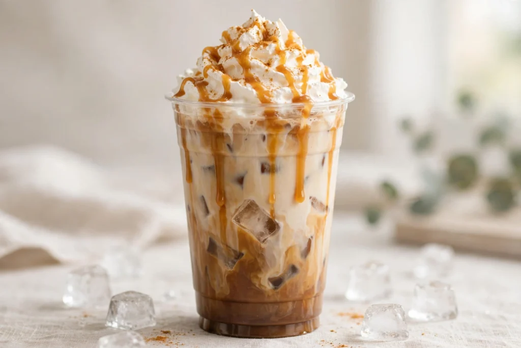 Caramel Pumpkin Brûlée — Iced Breve