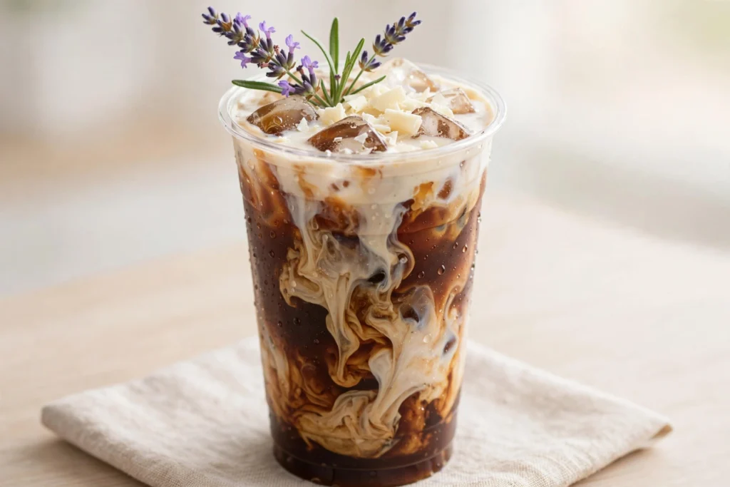 White Chocolate Lavender Cold Brew with Cream
