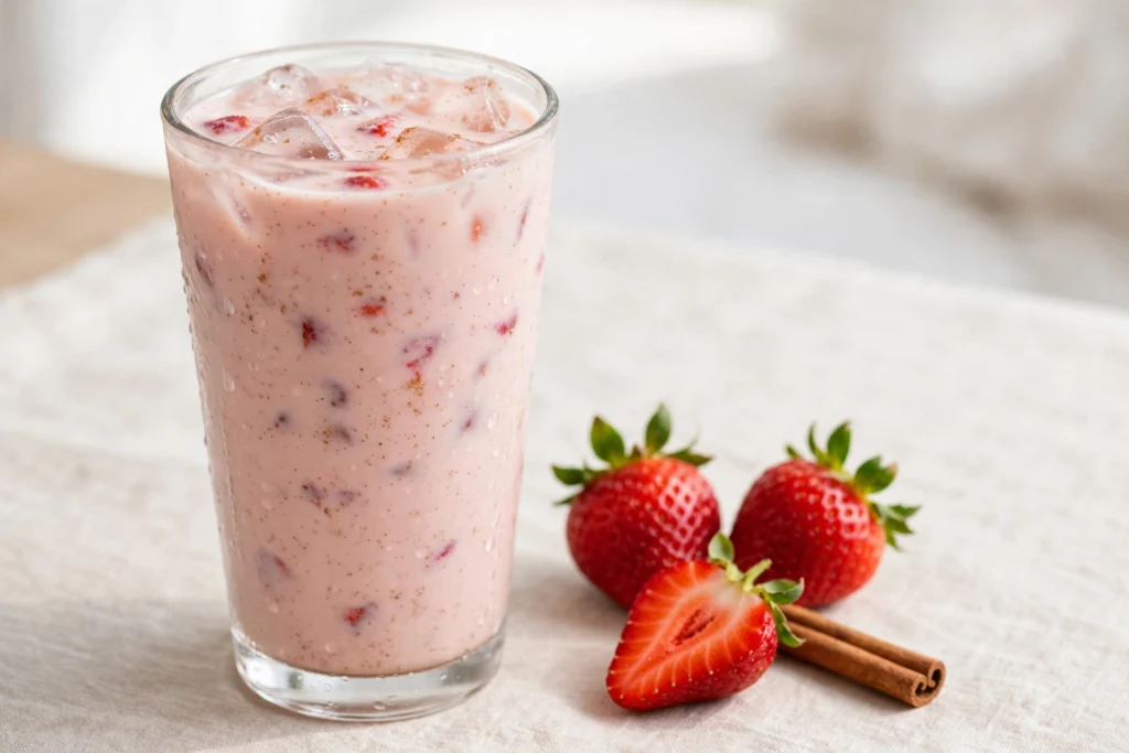 Strawberry Horchata Chai Latte
